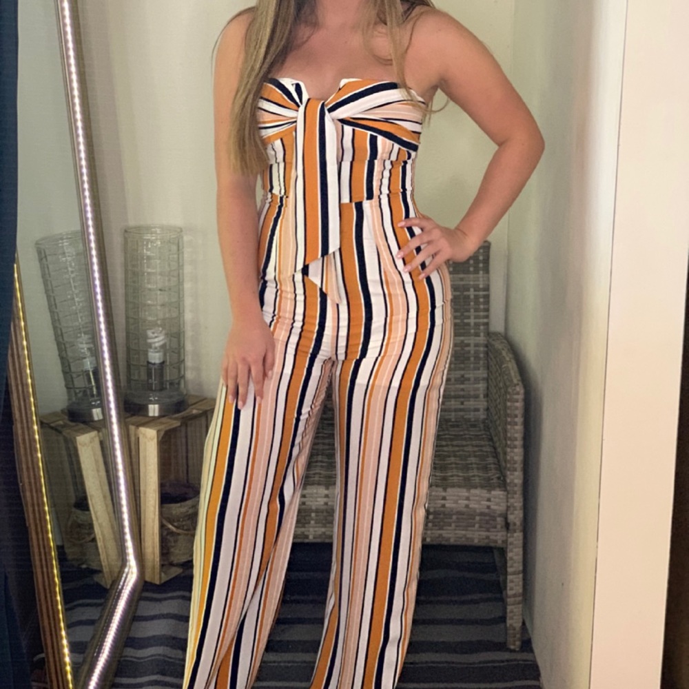 Striped jumpsuit